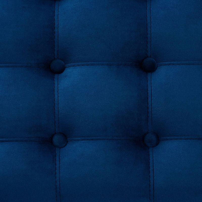 Kaylee Velvet Upholstered Button Tufted Storage Ottoman Bench: Elegant Bedroom & Living Room Decor - Baxton Studio