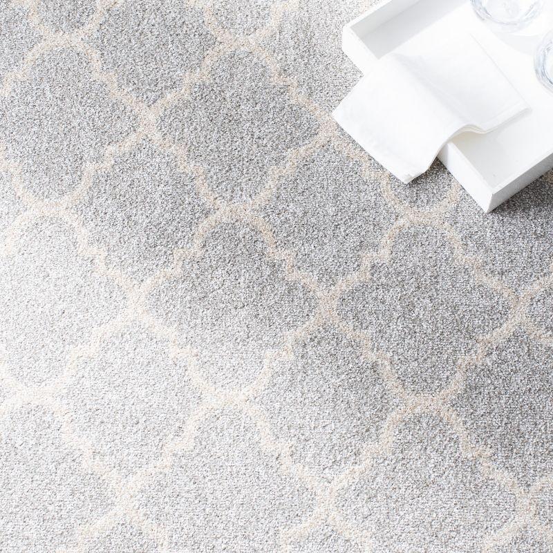 Amherst AMT422 Power Loomed Indoor Area Rug - Light Grey/Beige - 5'x5' - Safavieh