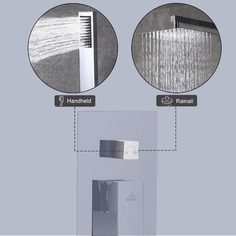 CASAINC 10" Wall Mounted Dual Shower Heads Shower Valve Trim System Kit