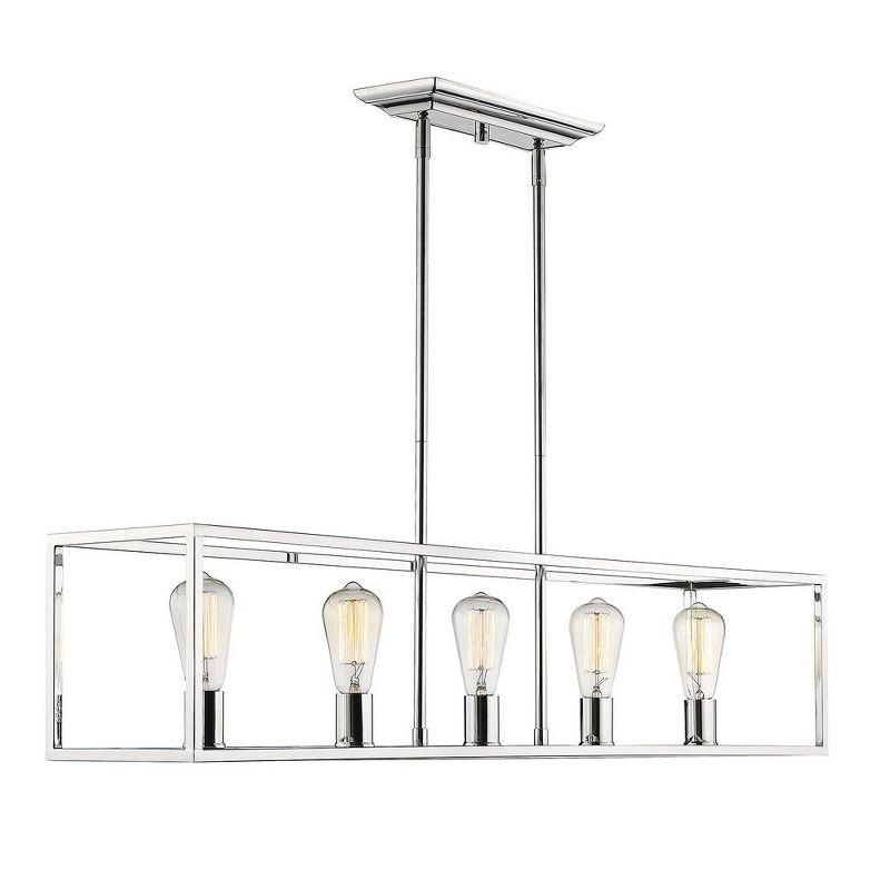 Golden Lighting Wesson 5-Light Linear Pendant in Chrome