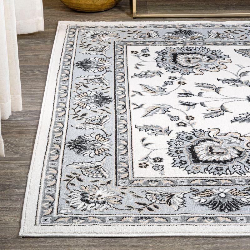 3'x 5' Cherie French Cottage Area Rug, Cream/Light Gray - JONATHAN Y