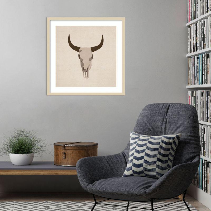 Amanti Art Skull by Emel Tunaboylu Wood Framed Wall Art Print 25 in. x 25 in.