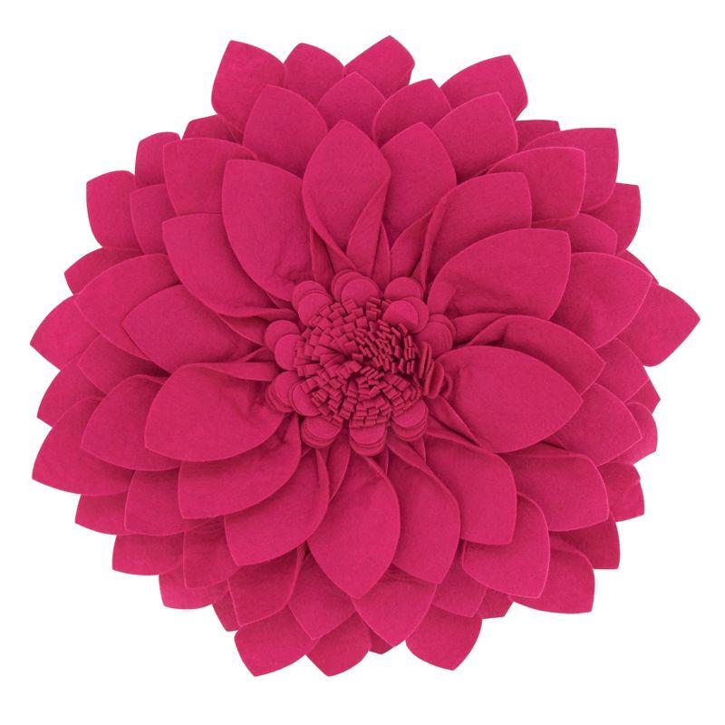Saro Fleur De Jardin Collection Ruffled Throw Pillow