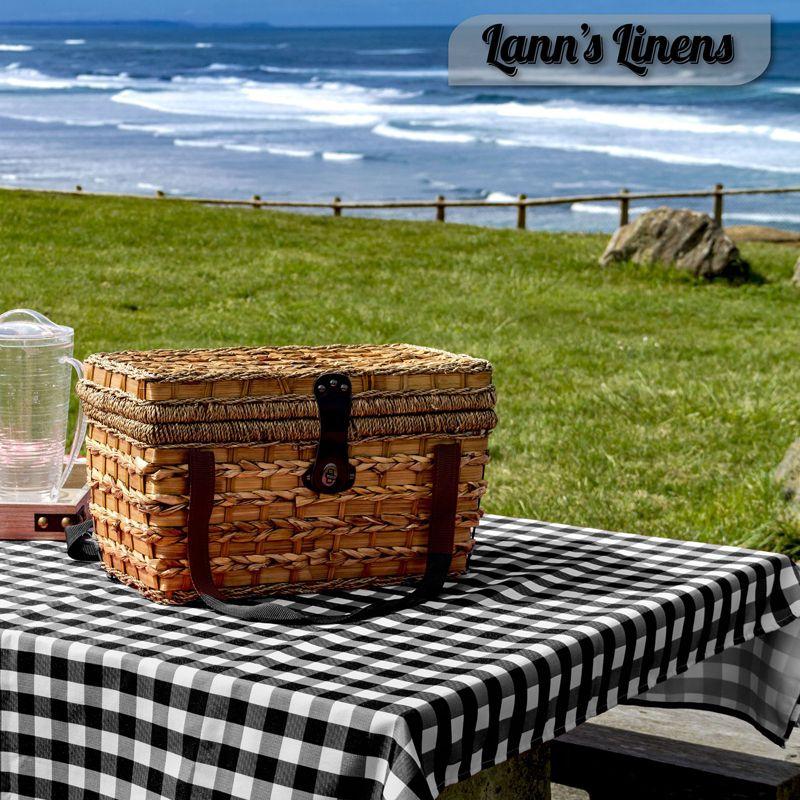 Lann's Linens Rectangular Checkered Tablecloth