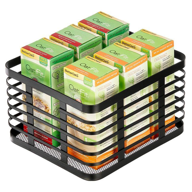 mDesign Small Metal Wire Organizer Basket for Kitchen