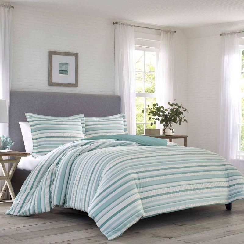 Clearwater Cay Reversible Comforter & Sham Set Blue - Tommy Bahama