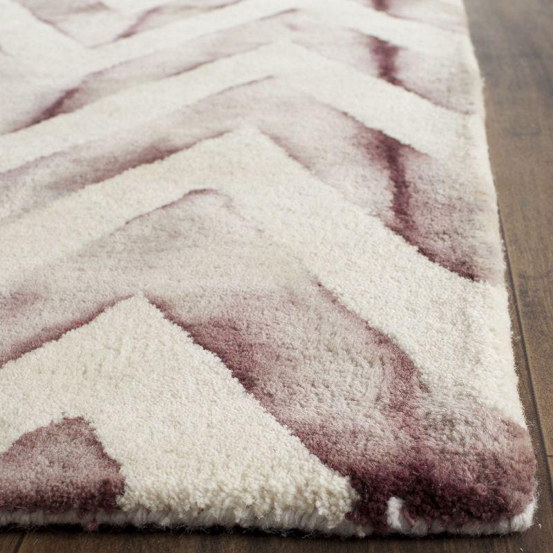 Dip Dye DDY715 Hand Tufted Runner Rug - Ivory/Maroon - 2'3"x12' - Safavieh.