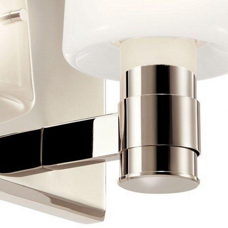 Adani Polished Nickel Wall Sconce with Opal Glass Shade