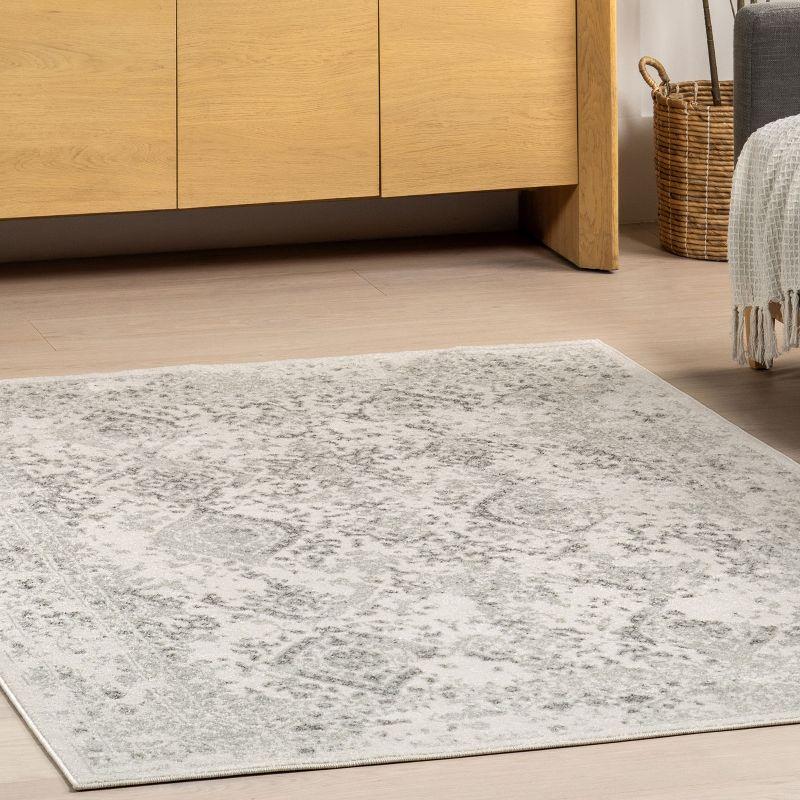 Nuloom Odell Medallion 10x13 Indoor Area Rug for Living Room Bedroom Dining Room Kitchen, Ivory/Grey