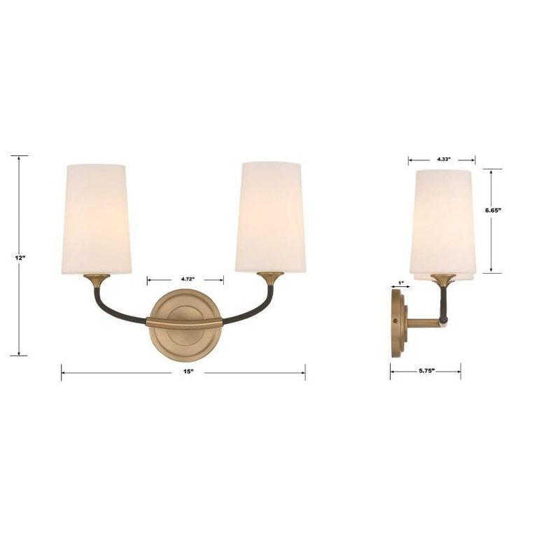 Crystorama Lighting Niles 2 - Light Sconce in  Black Forged/Modern Gold