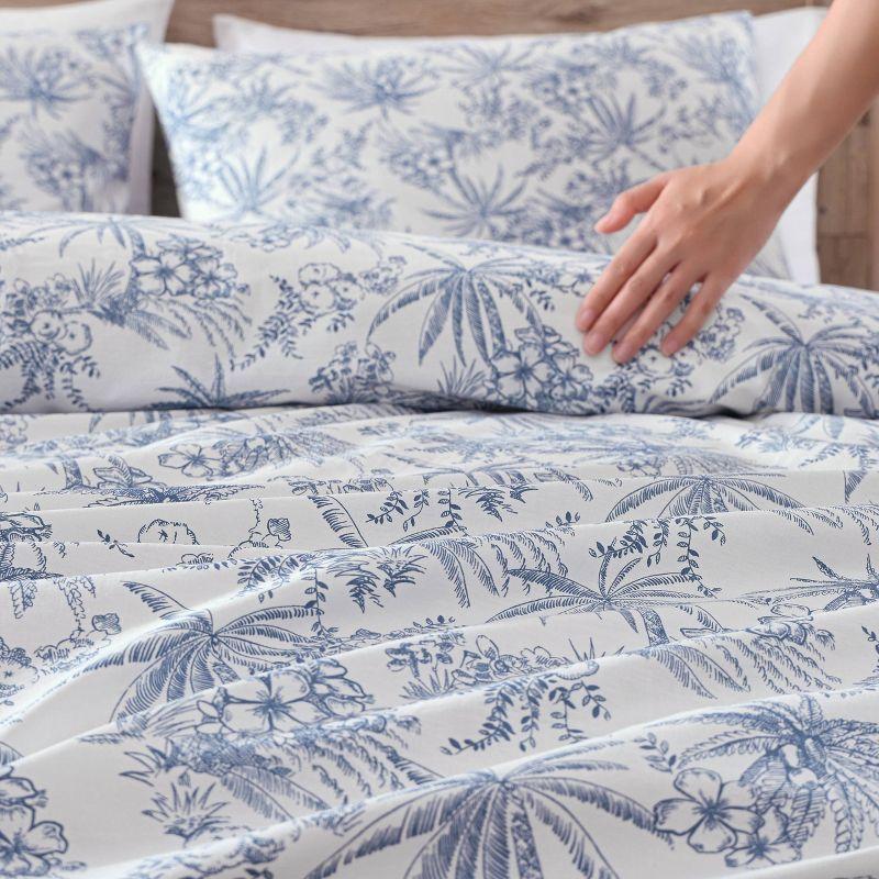 Tommy Bahama Pen And Ink Blue Cotton Duvet Cover Set