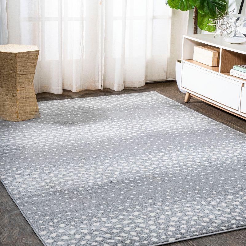 8'x 10' Antelope Modern Animal Area Rug, Gray/Cream - JONATHAN Y