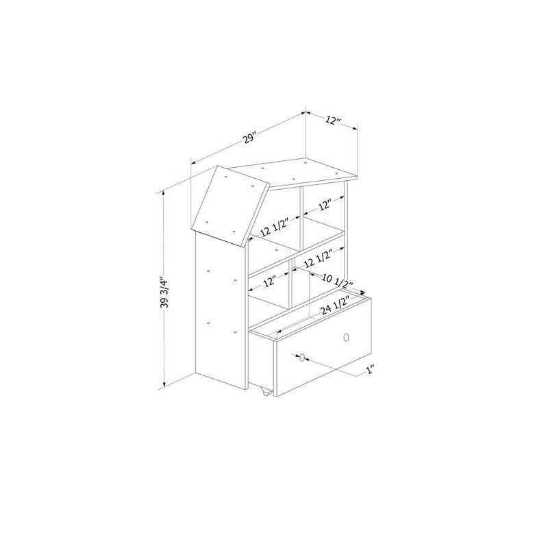 Sweedi Bookcase With Storage Bin Yellow