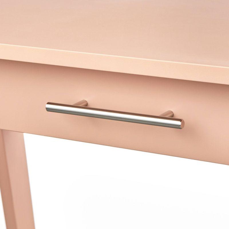 Buylateral Rollins Compact Single Drawer Writing Desk Blue: Compact MDF & Pine Wood Frame, Laminated Surface, 30.25" Height