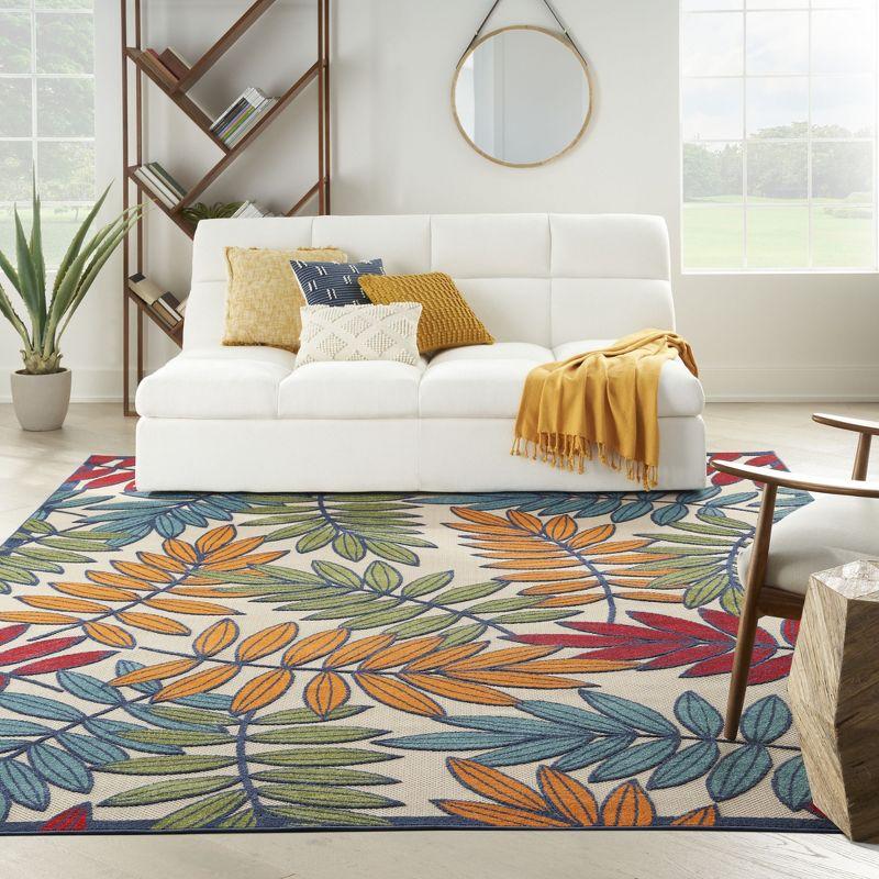 Nourison Aloha Floral Leaf Outdoor Area Rug