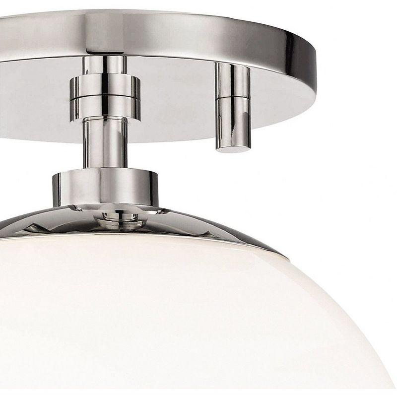 Mitzi Stella 1 - Light Semi-Flush Mount in  Aged Brass White Shade