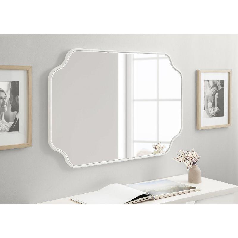 Kate and Laurel Plumley Framed Wall Mirror, 24x36, White