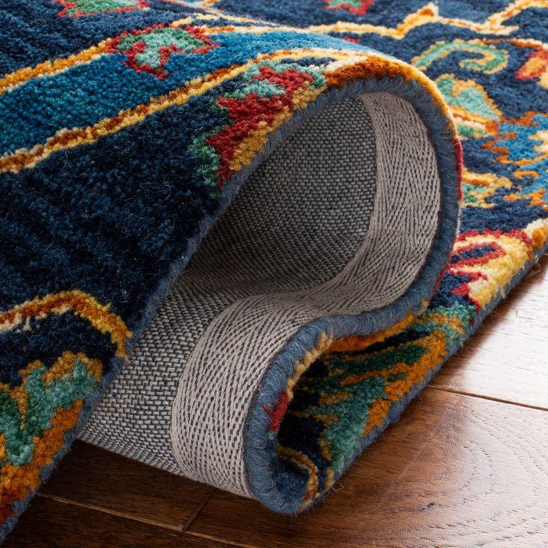 Heritage HG475 Hand Tufted Area Rug - Navy/Yellow - 3'x5' - Safavieh.