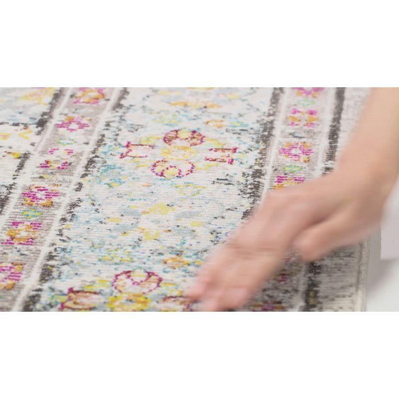 Aria ARA199 Power Loomed Area Rug - Cream/Blue - 6'5"x6'5" - Safavieh.