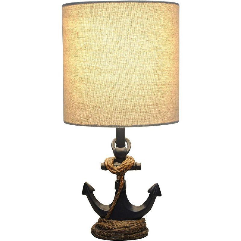 Decor Therapy Saylor Anchor Resin Table Lamp Navy