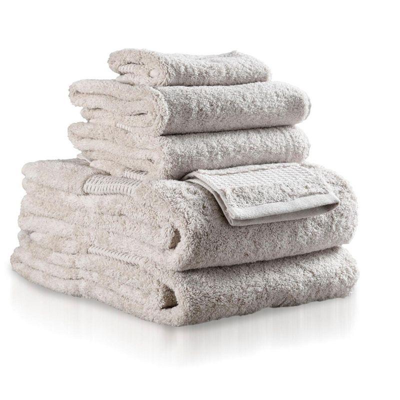 Delilah Home 100% Organic Cotton Towels, 6 piece set (2pcs 13x13,  2pcs 16x30, 2 pcs 30x54)