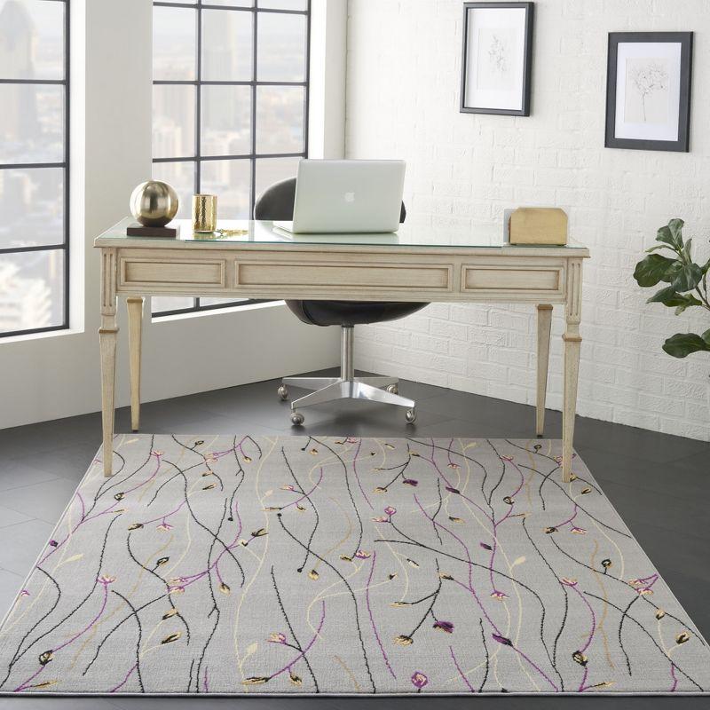 Nourison Grafix Flowing Vines and Blooms Indoor Area Rug