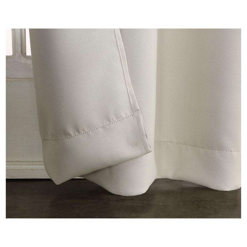 40"x63" Sun Zero Blackout Kenneth Energy Saving Rod Pocket Curtain Panel Pearl: Noise Reduction, Energy Efficient