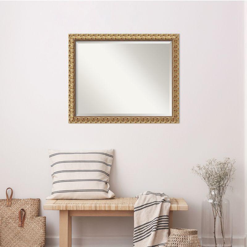 Amanti Art Florentine Gold Beveled Wood Framed Wall Mirror