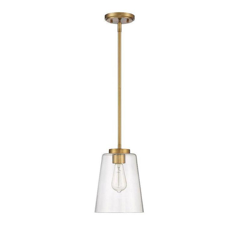 Savoy House Calhoun 1 - Light Pendant in  Warm Brass