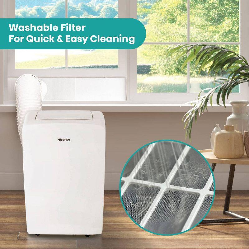 HiSense 8,000 BTU Smart Portable Air Conditioner with Wi-fi and Remote Control for Rooms up to 350 sq. ft.