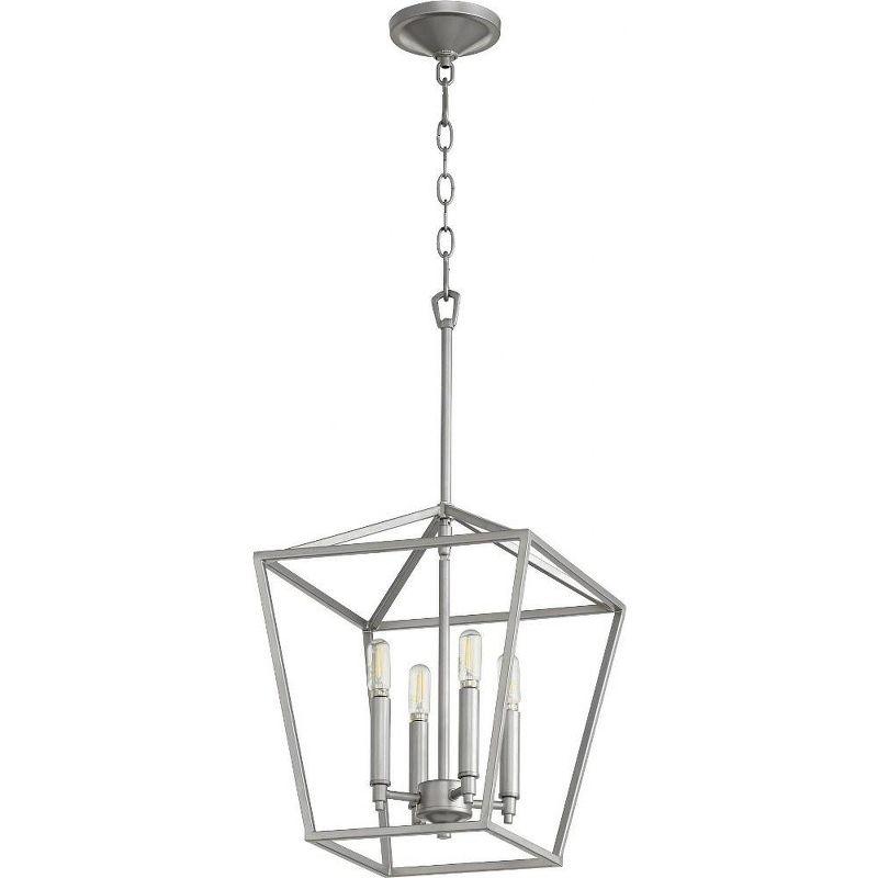 Quorum Lighting Gabriel 4-Light Entry Pendant, Classic Nickel, 12.5W x 16H