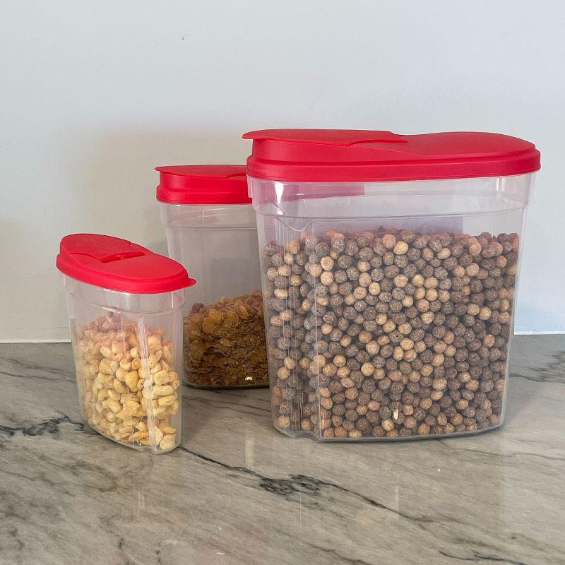 Lexi Home Plastic 3-Pack Cereal Dispenser Set