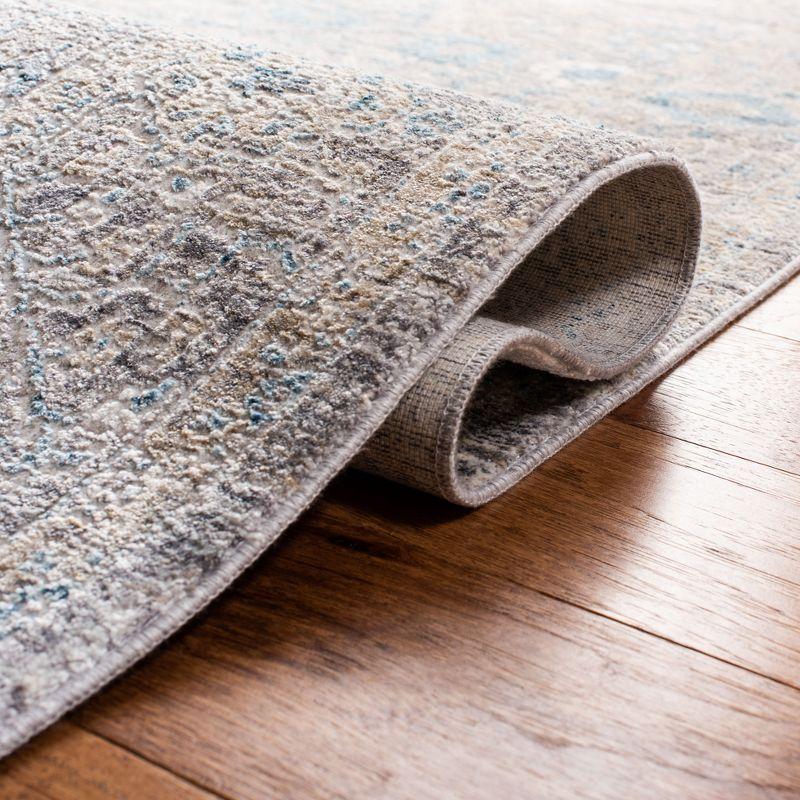 Dream DRM408 Power Loomed Indoor Area Rug - Grey/Blue - 6'7" Round - Safavieh