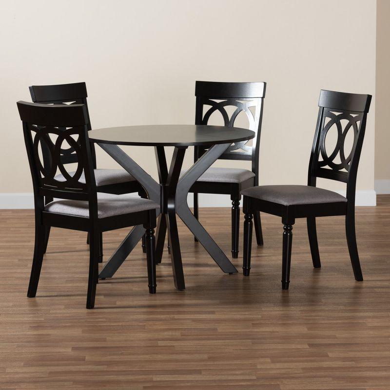 Baxton Studio Jessie Modern Fabric Wood Dining Set