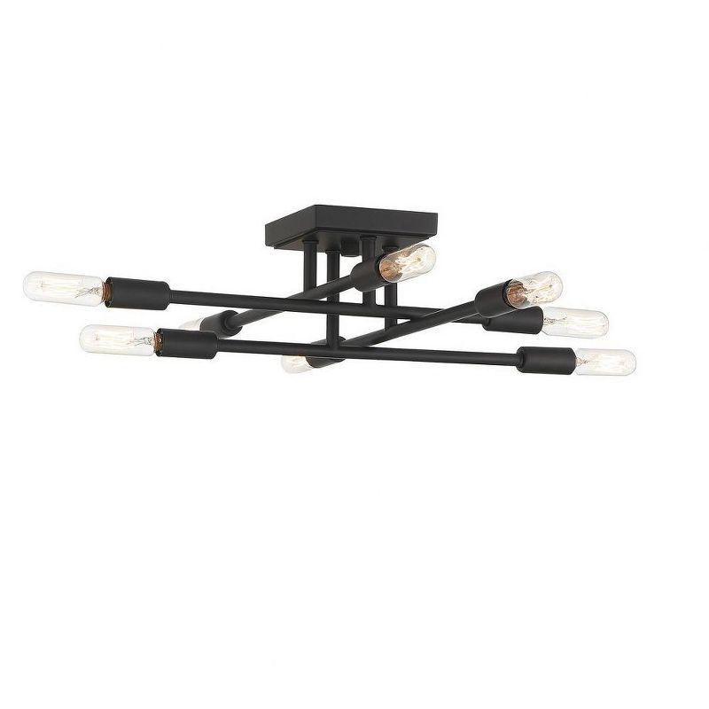 Savoy House Lyrique 8 - Light Semi-Flush Mount in  Matte Black