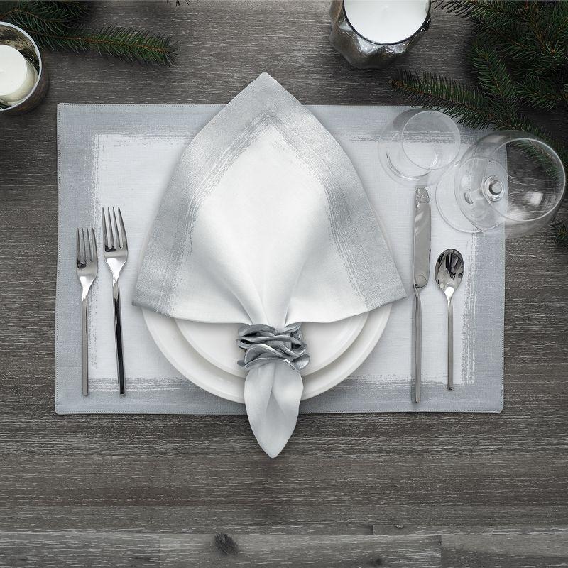 Metallic Brushstroke Linen Blend Placemat