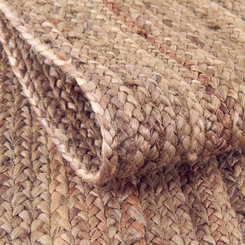 Unique Loom Braided Jute Dhaka Solid Indoor Braided Area Rug