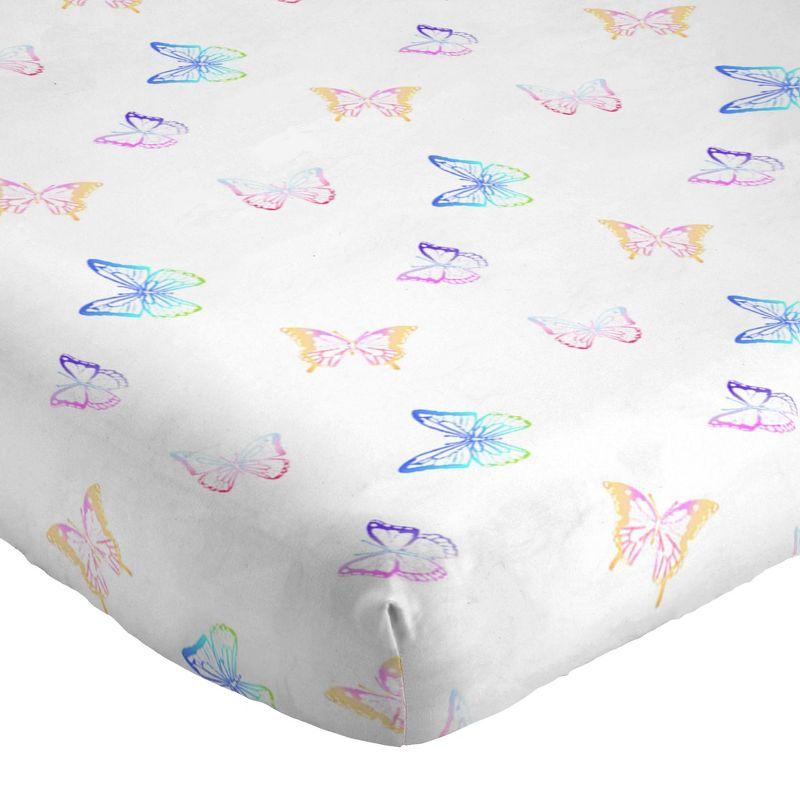 Saturday Park Saturday Park Ombre Butterflies 100% Organic Cotton Sheet Set