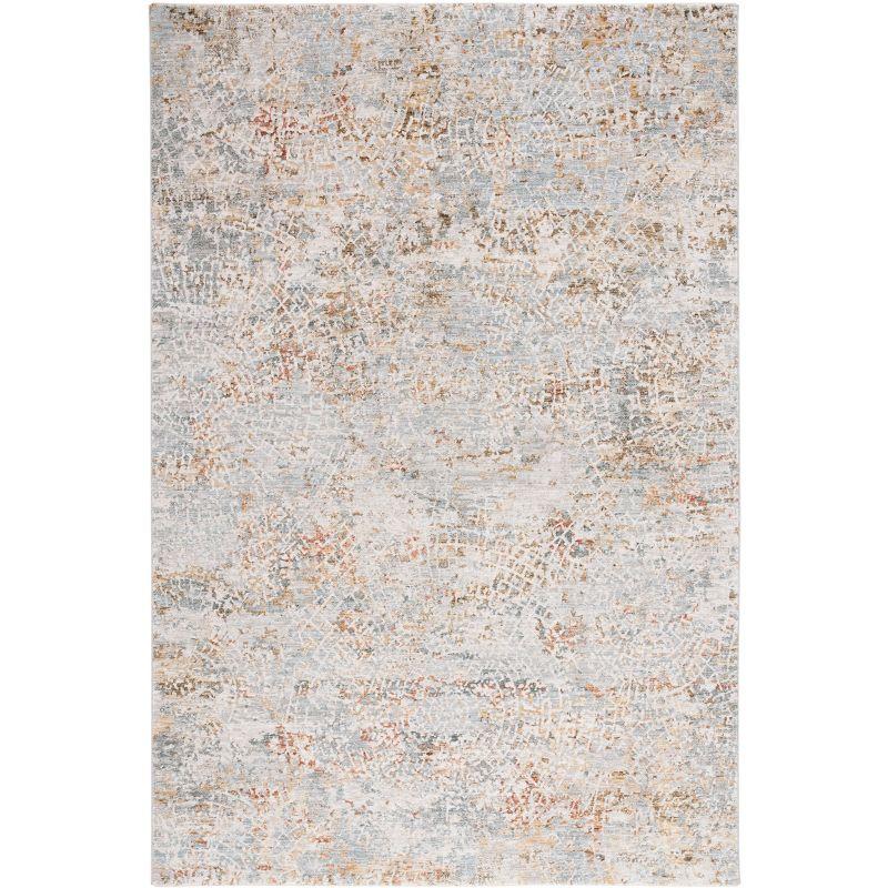 Adrianna ADN204 Machine Made Indoor Area Rug - Blue/Gold - 5'-3"x7'-6" - Safavieh