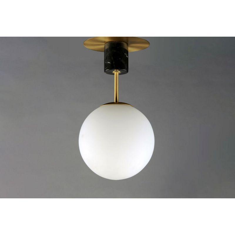 Maxim Lighting Vesper 1 - Light Semi-Flush Mount in  Satin Brass/Black