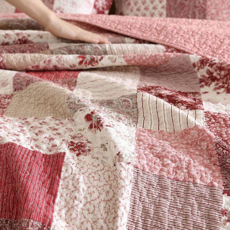 Laura Ashley Celina Patchwork Cotton Reversible Quilt Set