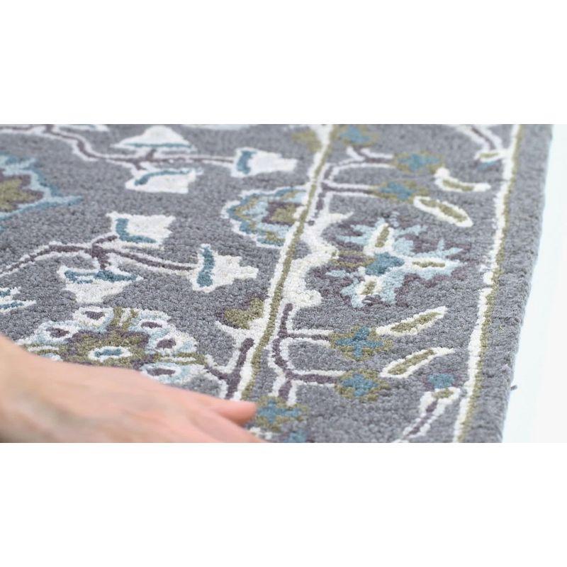 Blossom BLM218 Hand Tufted Area Rug - Grey - 5'x8' - Safavieh.