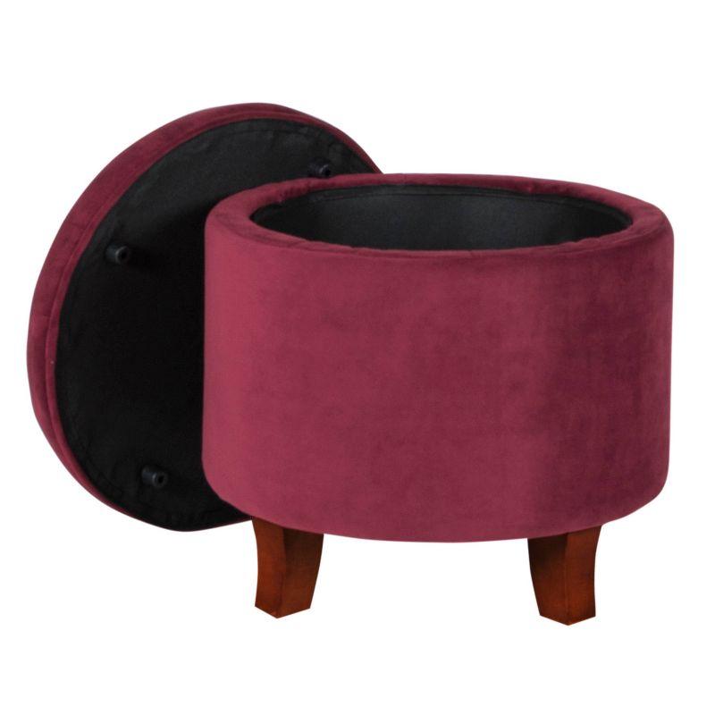 Large Round Button Tufted Storage Ottoman - HomePop