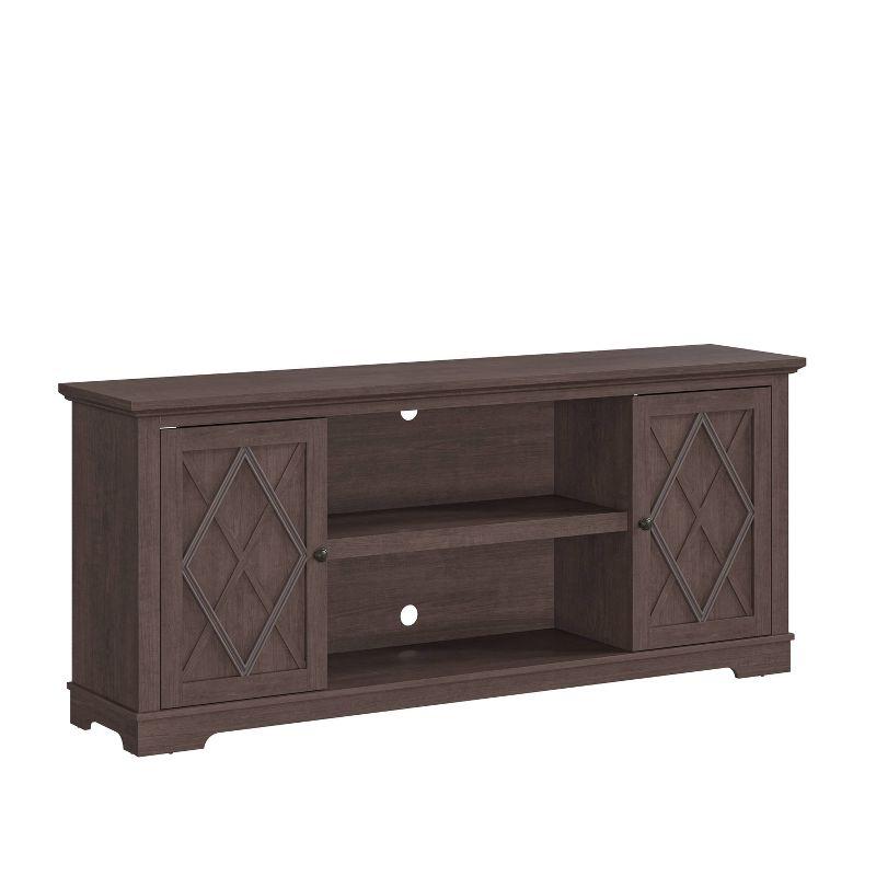 70" Farmhouse Style TV Stand for TVs up to 78" Brown - Festivo: Sturdy MDF, Cable Management