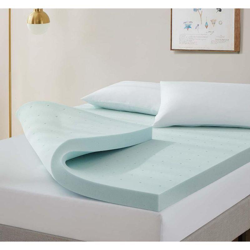 Nestl 4 Inch Memory Foam Mattress Topper, Full Size Gel Infused Mattress Topper