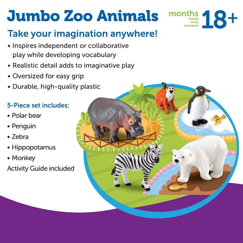 Learning Resources Jumbo Zoo Animals, Set Of 5