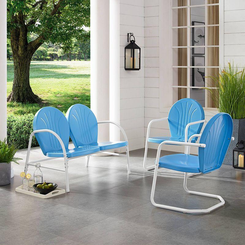 Griffith 3pc Outdoor Seating Set - Sky Blue - Crosley