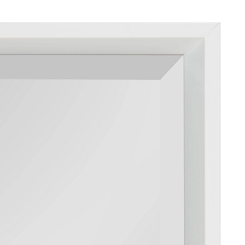 Calter Large Rectangular White Polystyrene Framed Wall Mirror