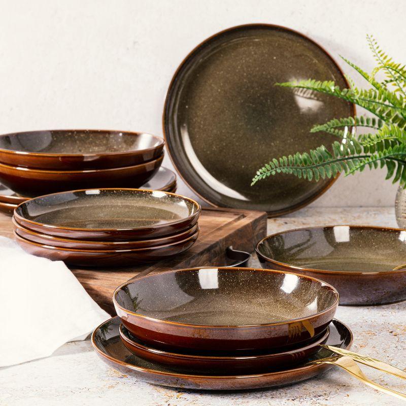 Gibson Elite Edwina 16 Piece Doible Bowl Dinnerware Set