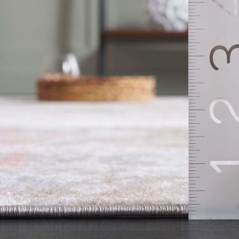 Bayside BAY128 Machine Washable Power Loomed Indoor Runner Rug - Ivory/Grey Pink - 2'2"x8' - Safavieh